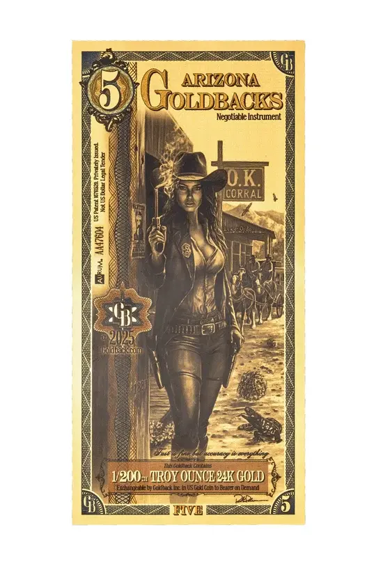 5 Arizona Goldback note