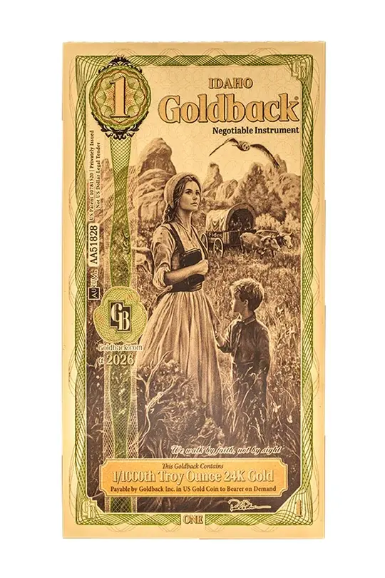 1 Idaho Goldback note