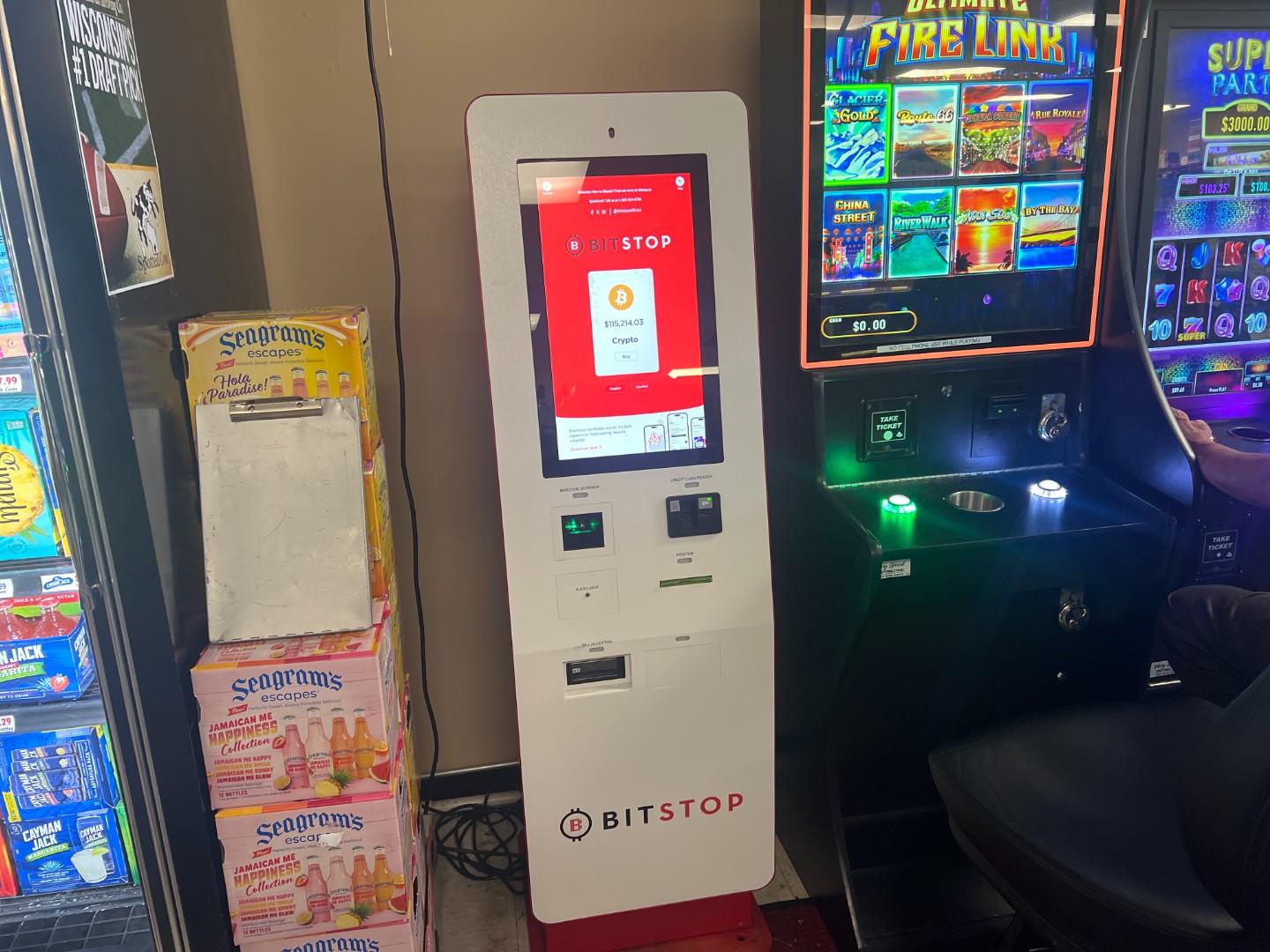 Bitstop ATM at Dads wine and spirits in Green Bay, WI