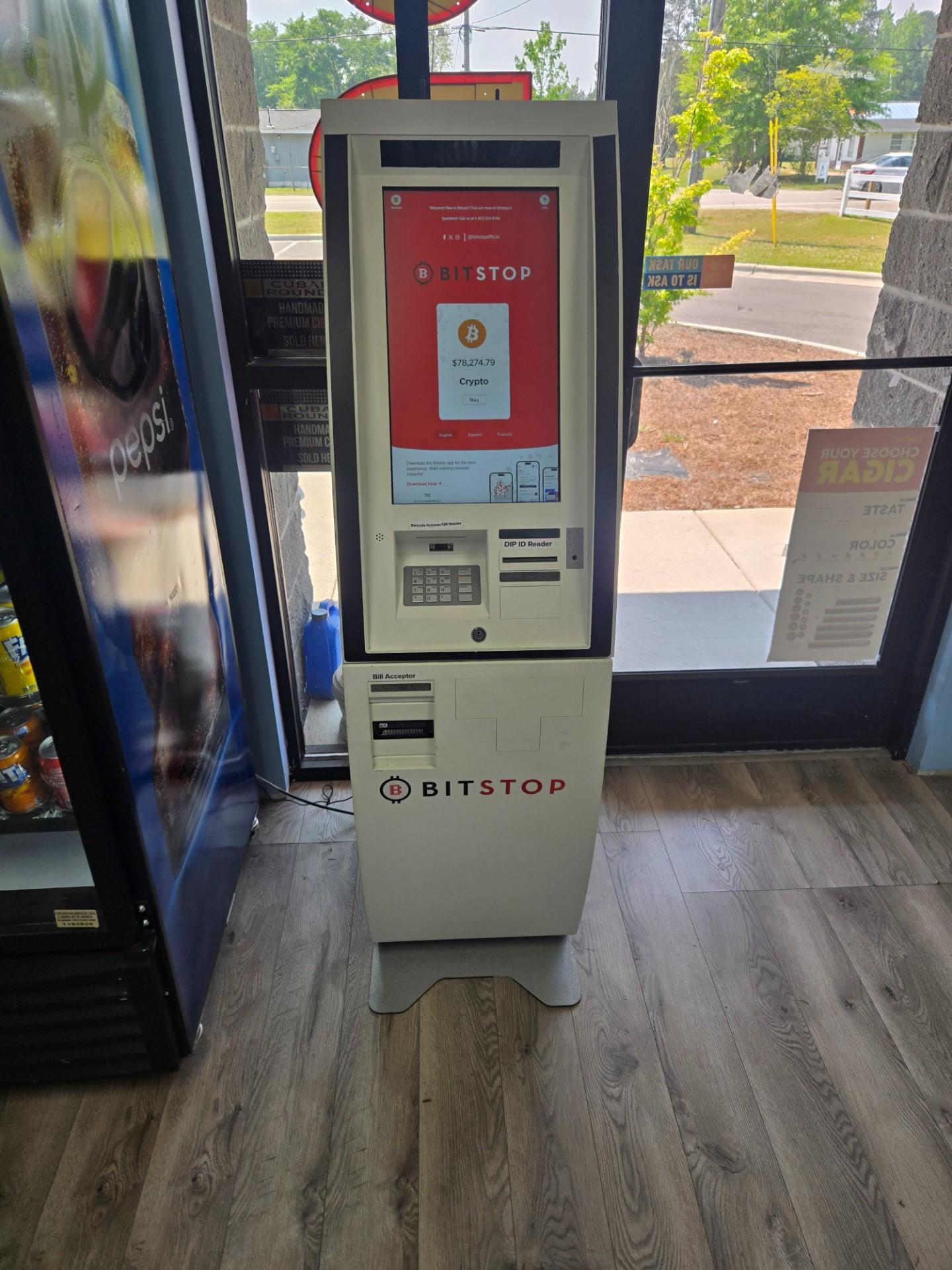 Bitstop ATM at A&S Tobacco and Vape in Leland, NC