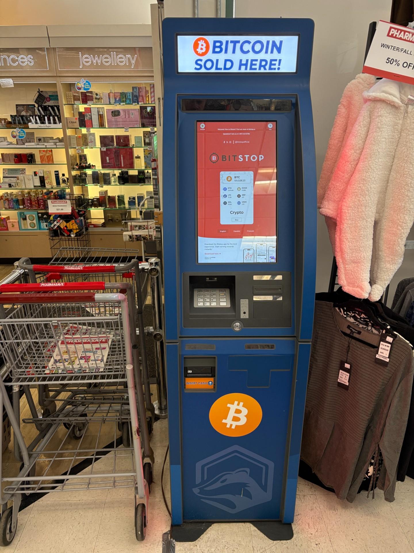 Bitstop ATM at Pharmasave - Walnut Grove in Langley Township, BC