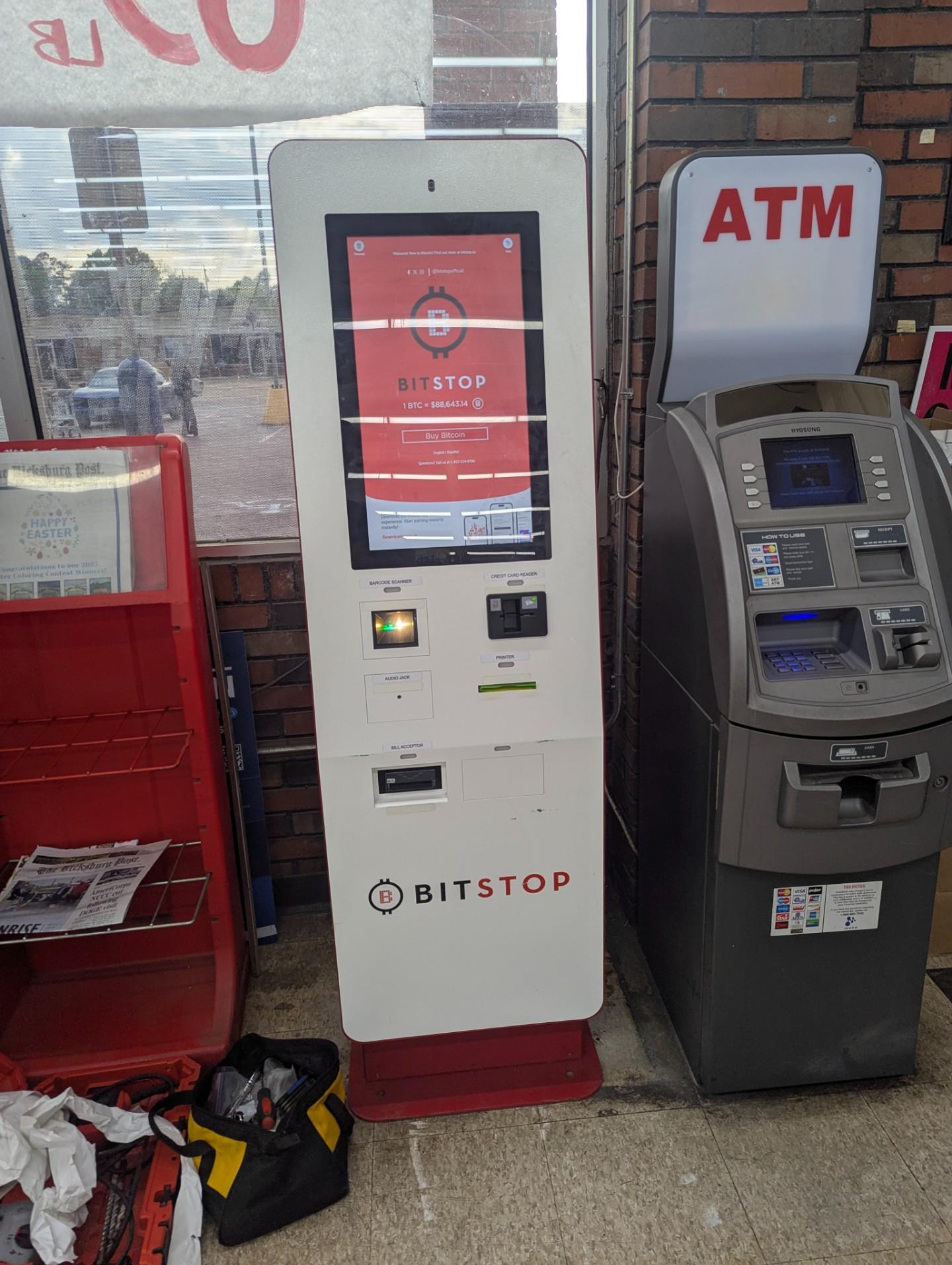 Bitstop ATM at Morgan's in Vicksburg, MS