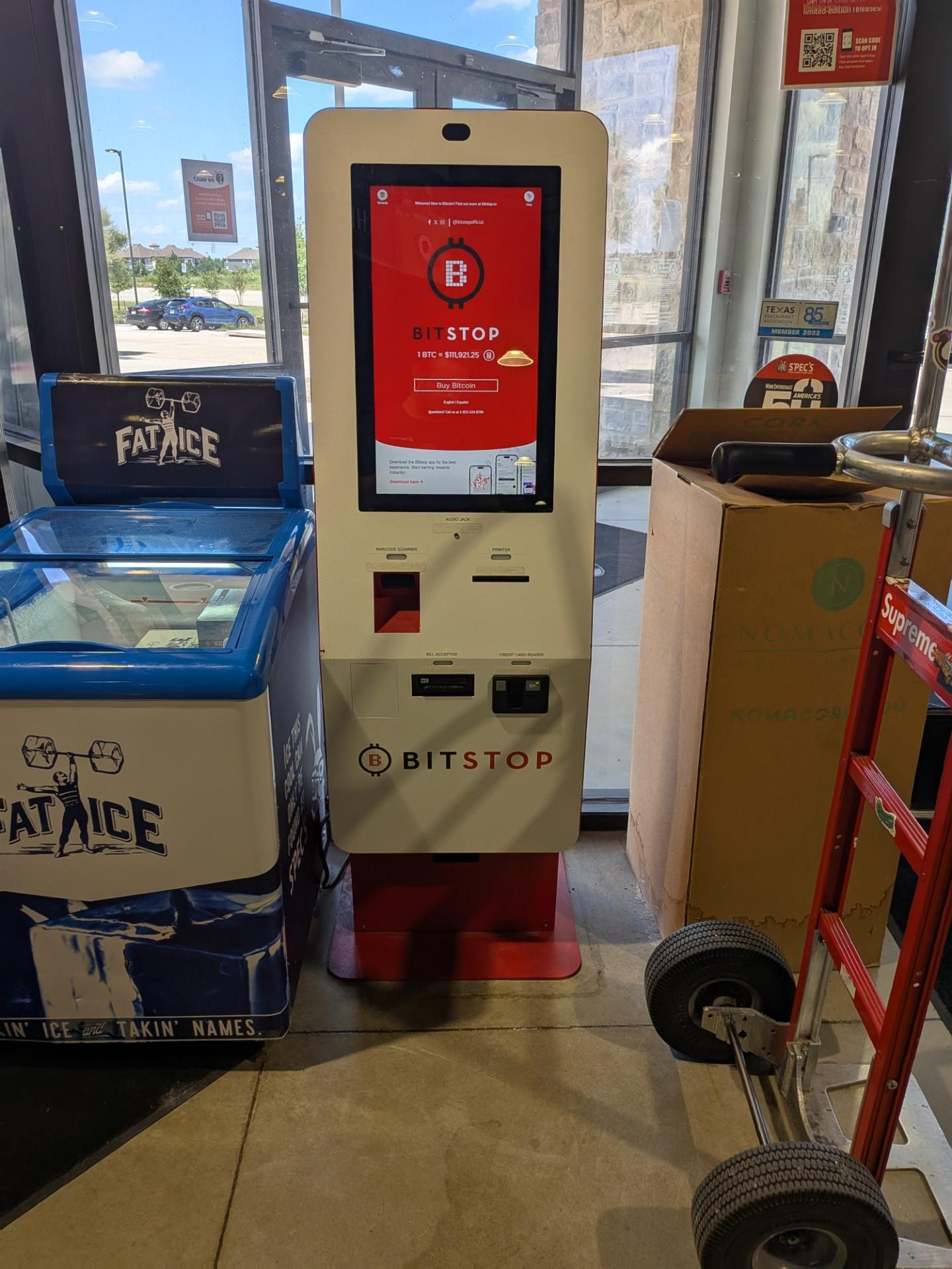 Bitstop ATM at Spec's Wine Spirits in Westlake, TX