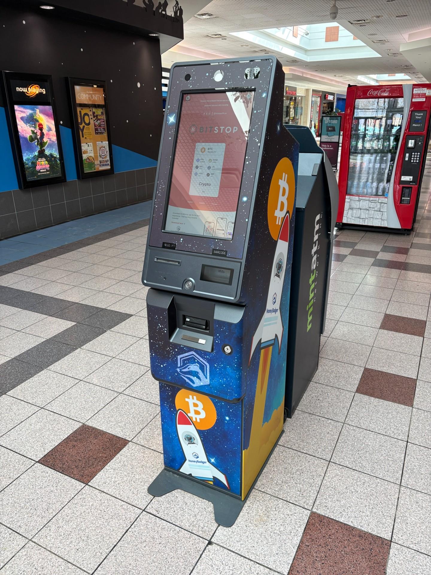 Bitstop ATM at Park Place Mall in Lethbridge, AB