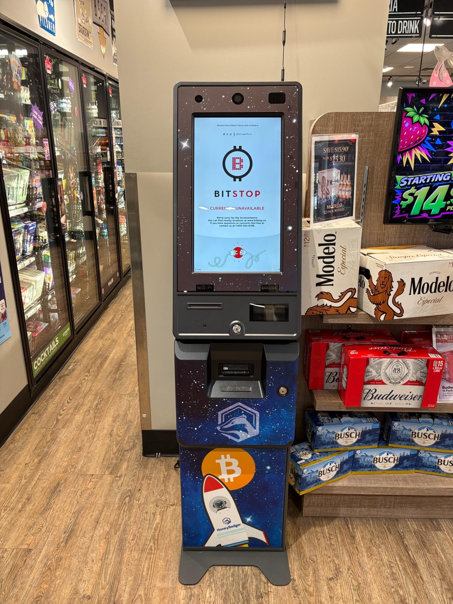 Bitstop ATM at Willoughby Liquor Store in Langley Township, BC