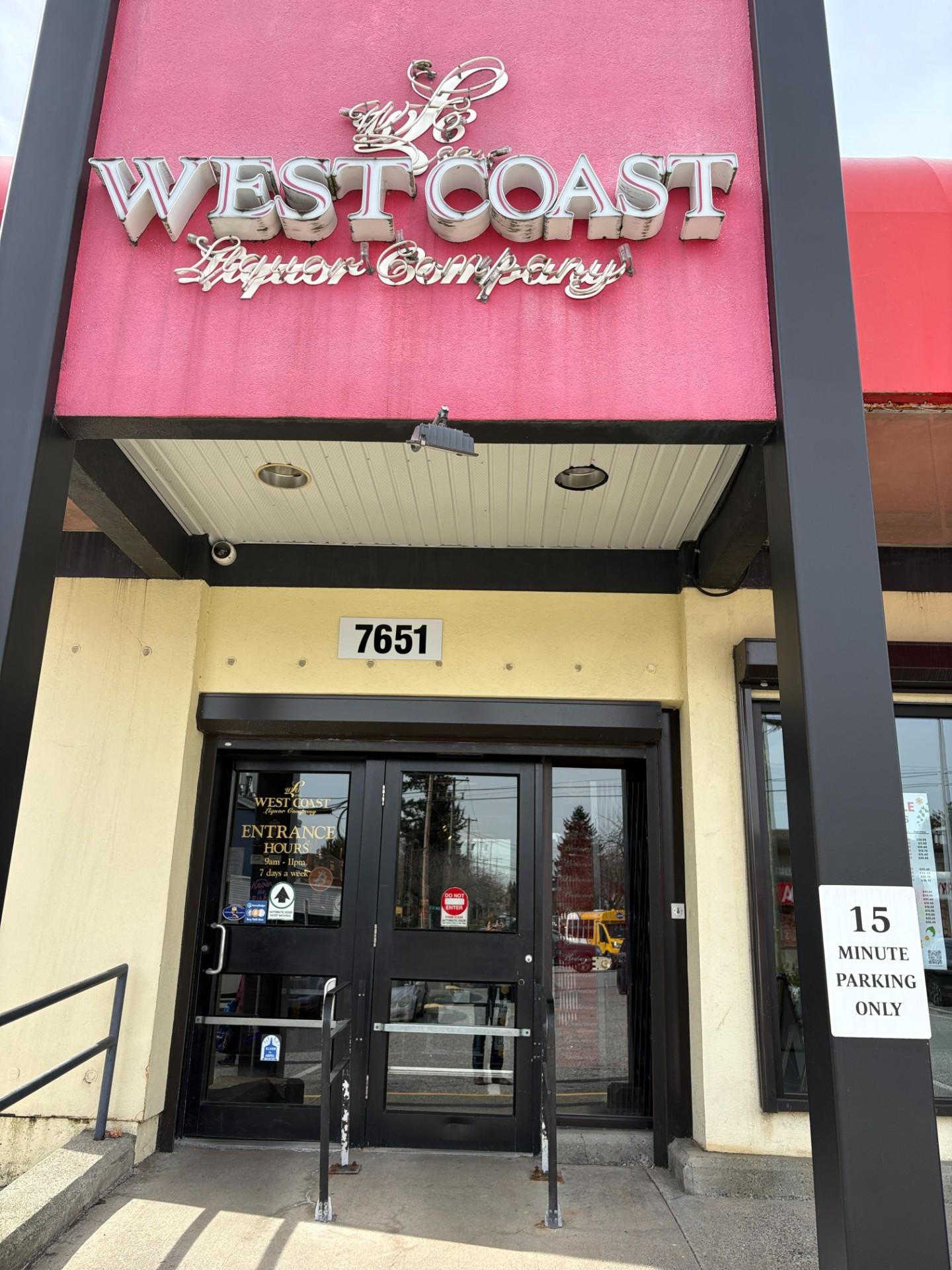 Bitstop ATM at West Coast Liquor Company in Burnaby, BC