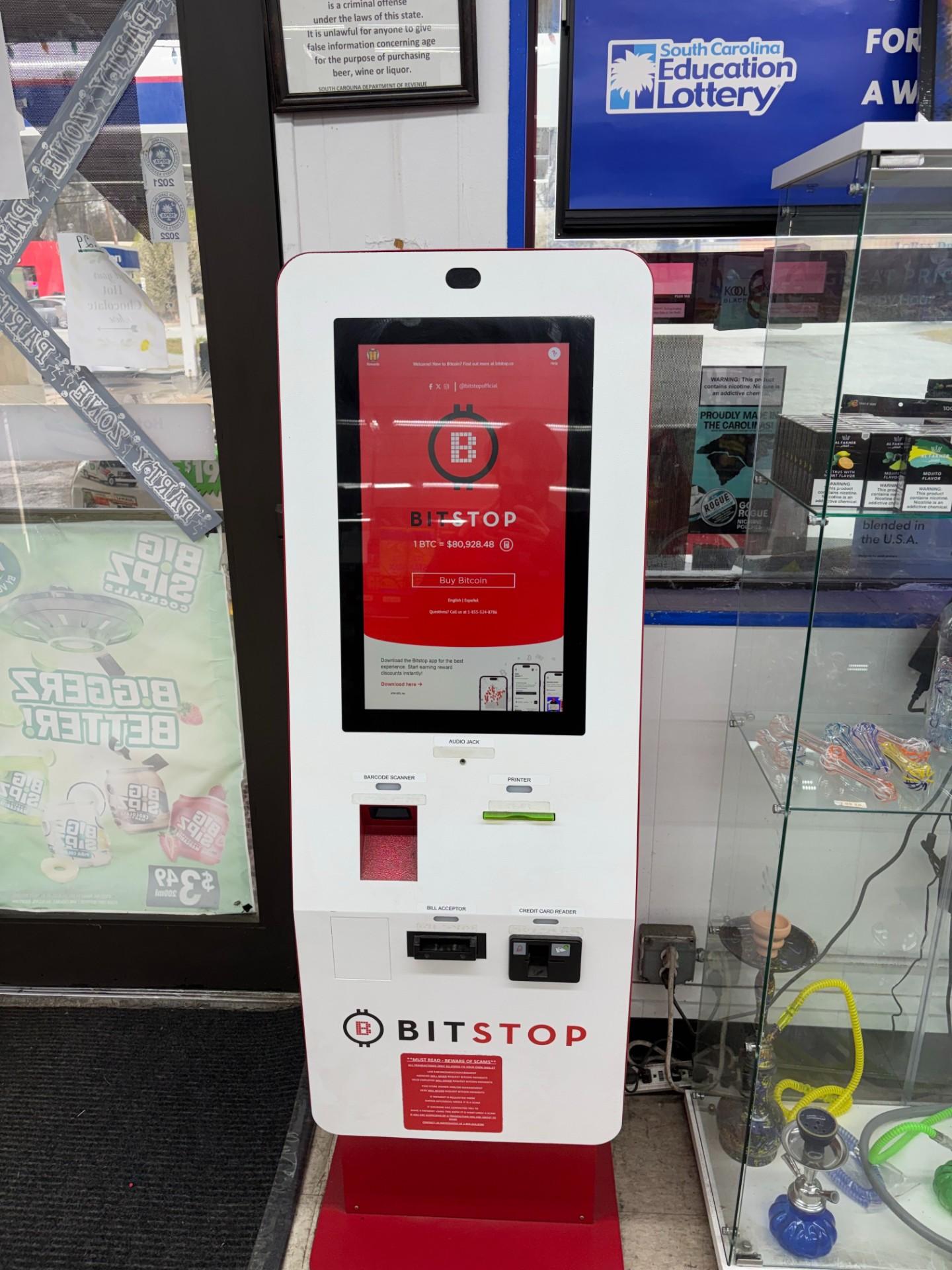 Bitstop ATM at Quick Way in Newberry, SC