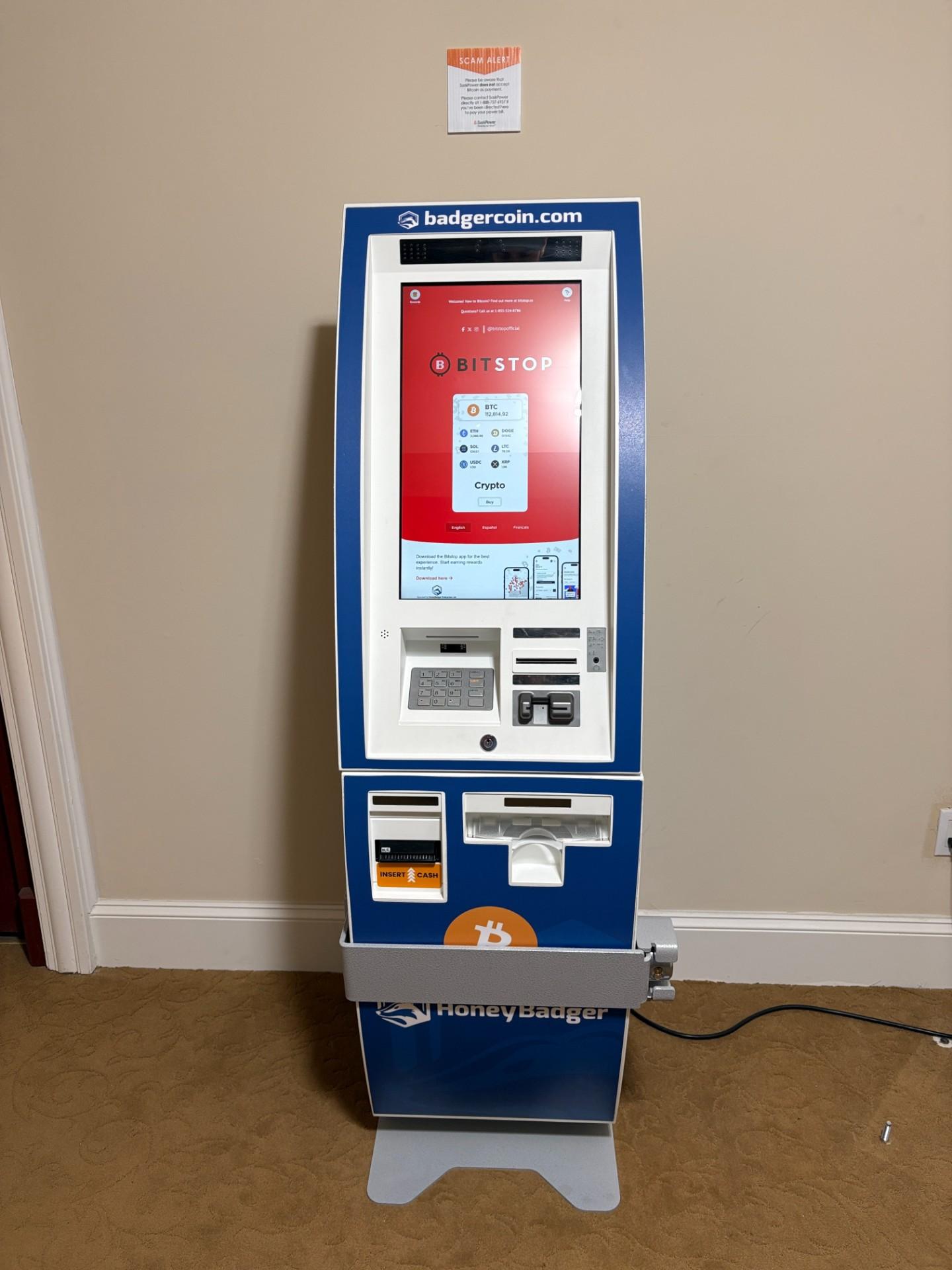 Bitstop ATM at Grant Hall Hotel in Moose Jaw, SK