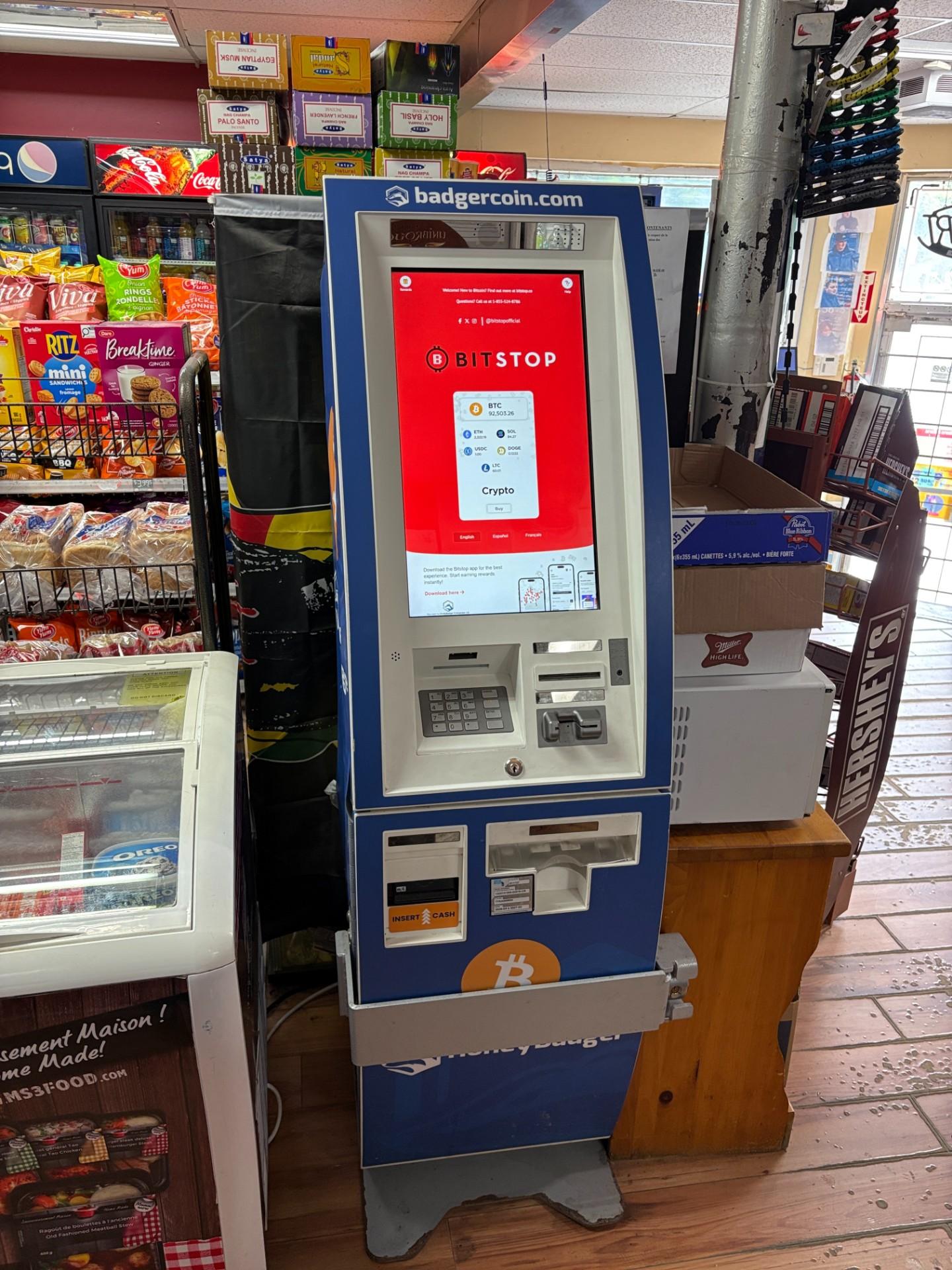 Bitstop ATM at Nutri Soir convenience store in Québec, QC
