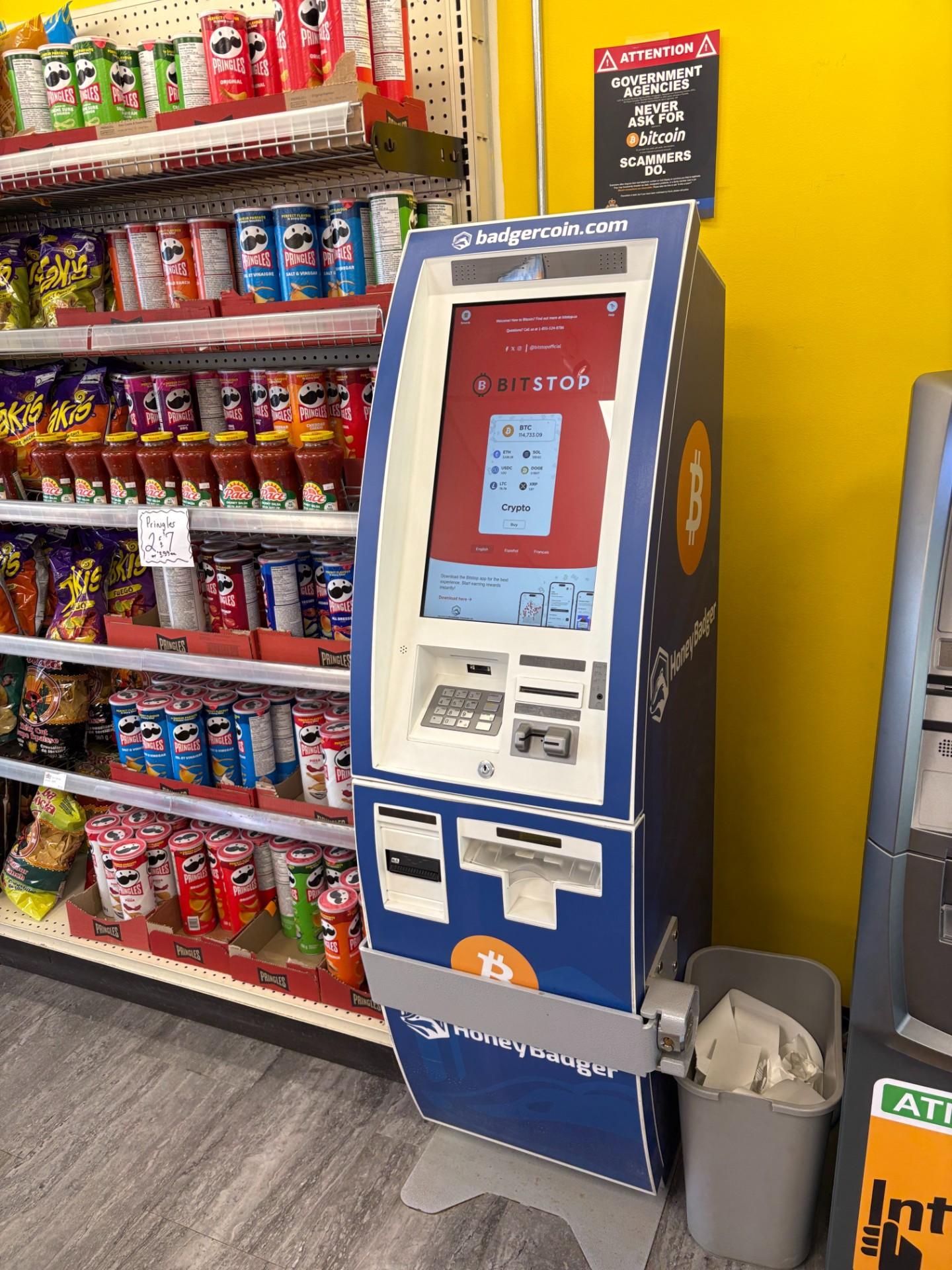 Bitstop ATM at Klein's Food Mart Argyle in Regina, SK