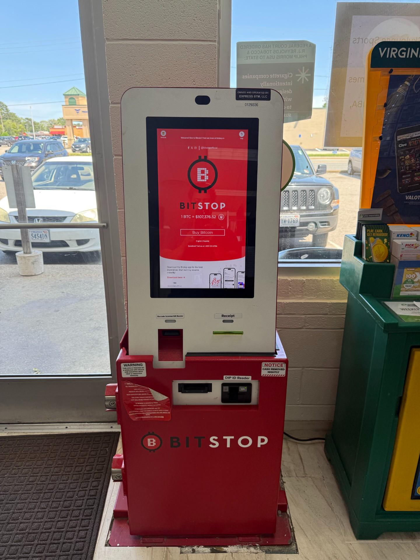 Bitstop ATM at Smokers Choice in Chesapeake, VA