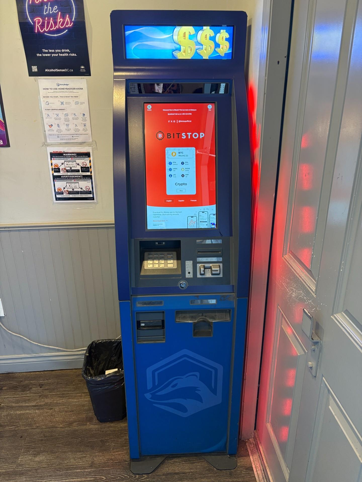 Bitstop ATM at Major League 2 in Chilliwack, BC
