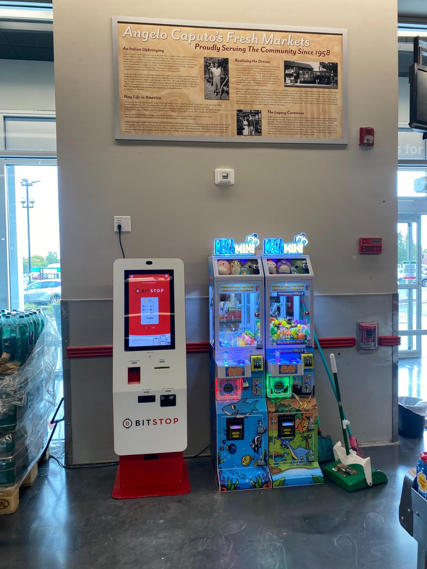 Bitstop ATM at Angelos Caputo’s Fresh Markets in Addison, IL