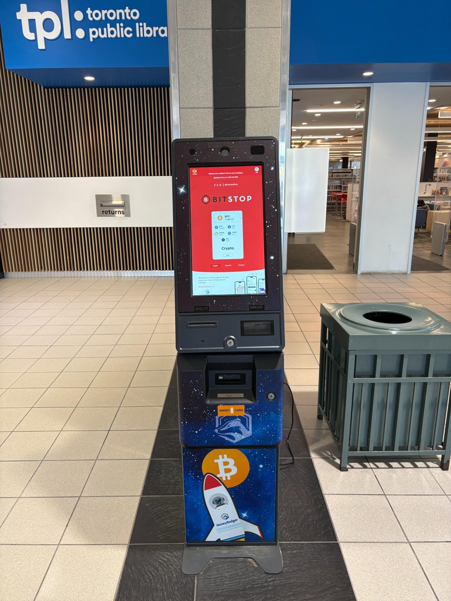 Bitstop ATM at Parkway Mall in Toronto, ON