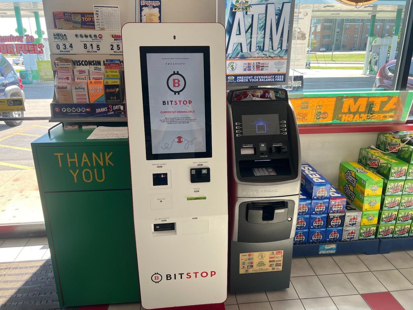 Bitstop ATM at Rolling meadows bp in Fond du Lac, WI