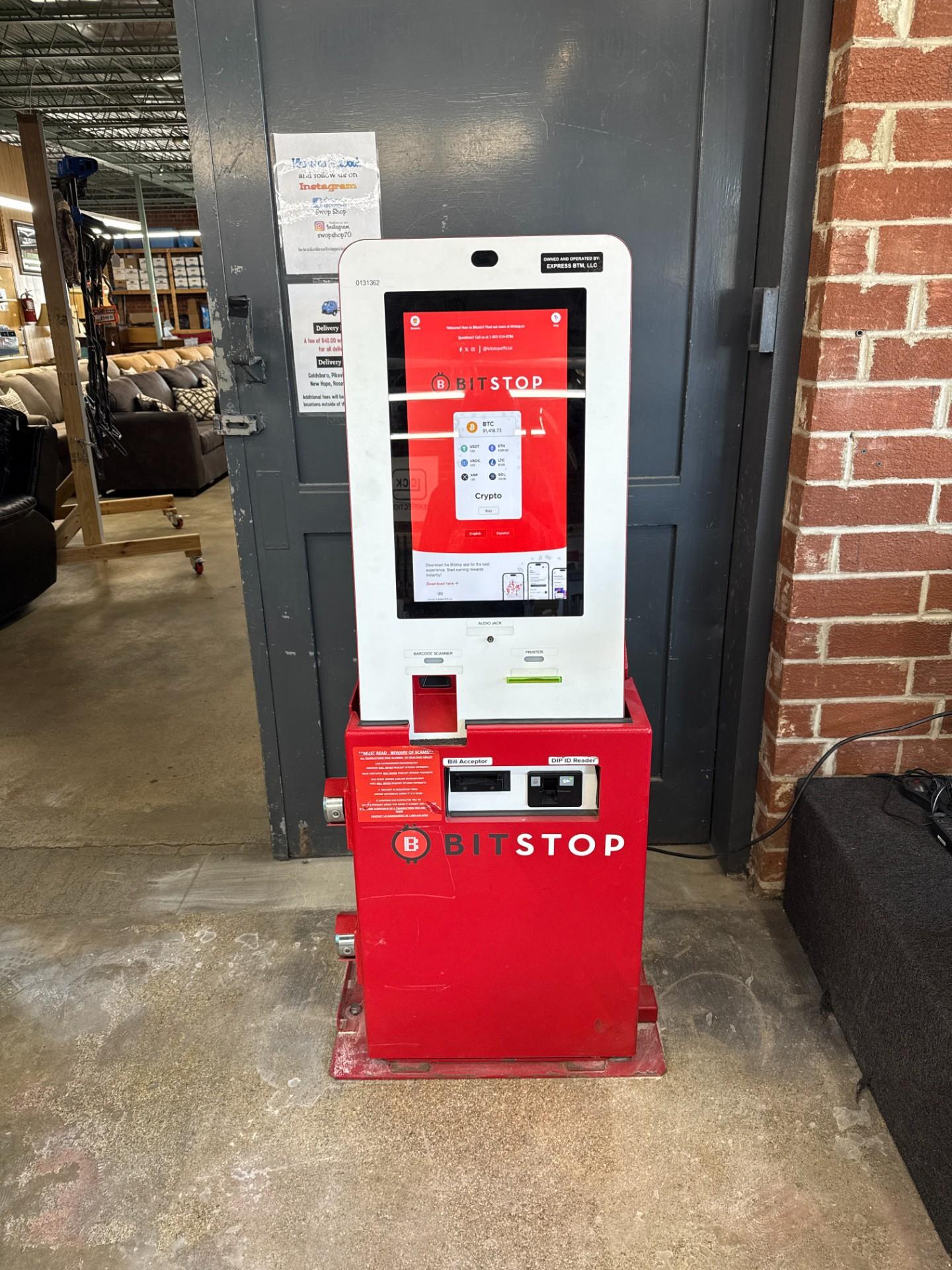 Bitstop ATM at Swop Shop in Goldsboro, NC