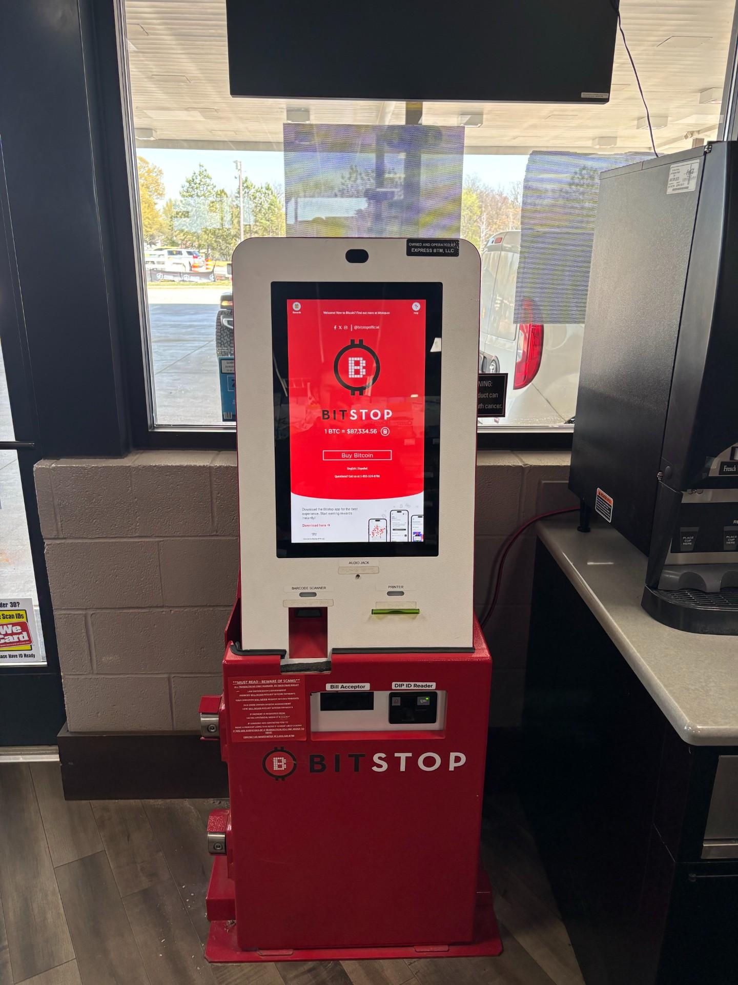 Bitstop ATM at Cashions #3 in Cornelius, NC