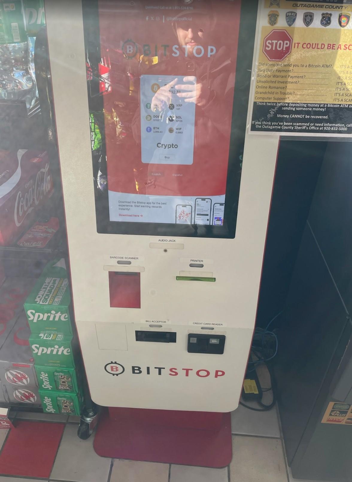 Bitstop ATM at Fox Convenience in Appleton, WI