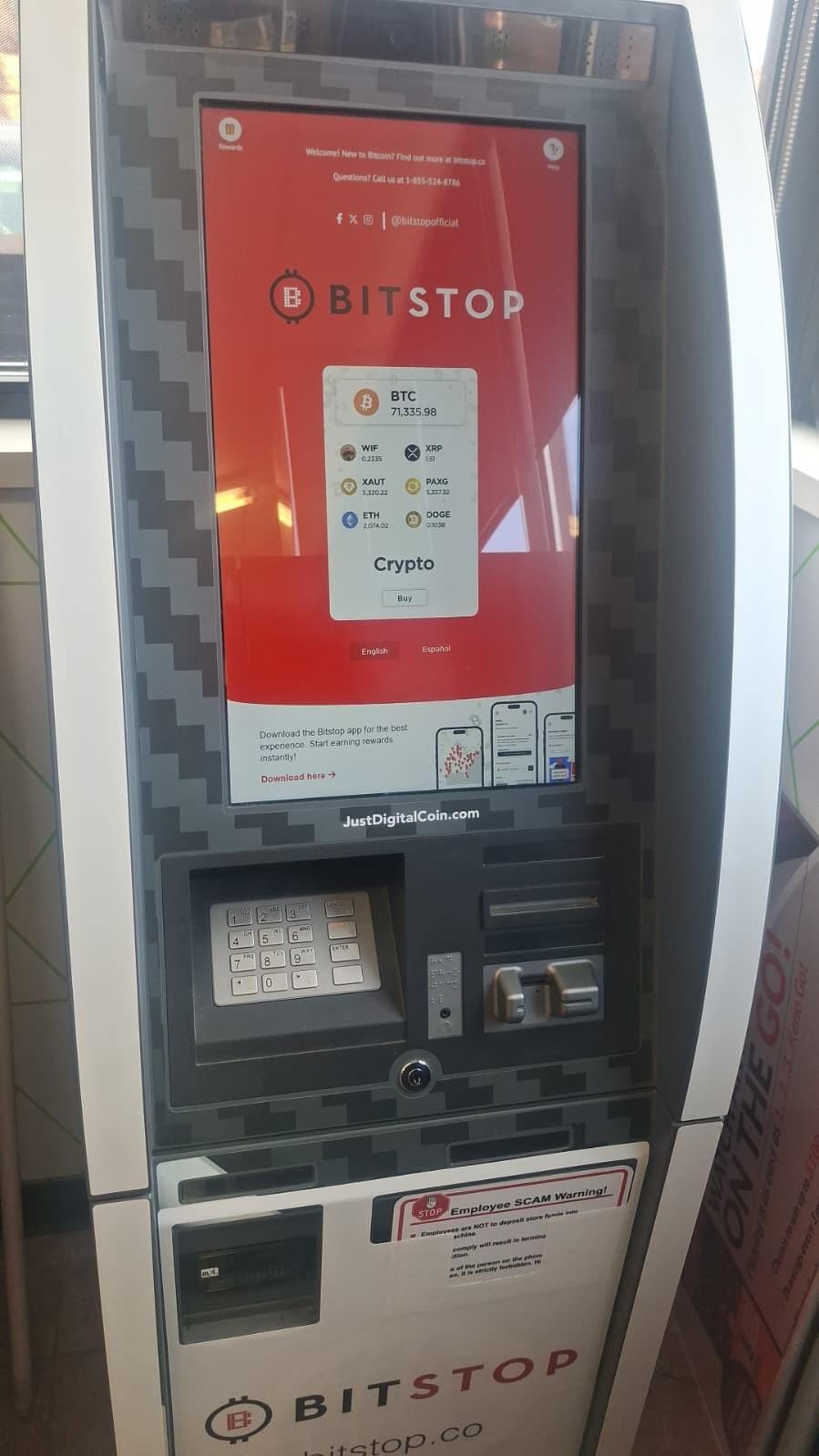 Bitstop ATM at Rebel in Parkersburg, WV