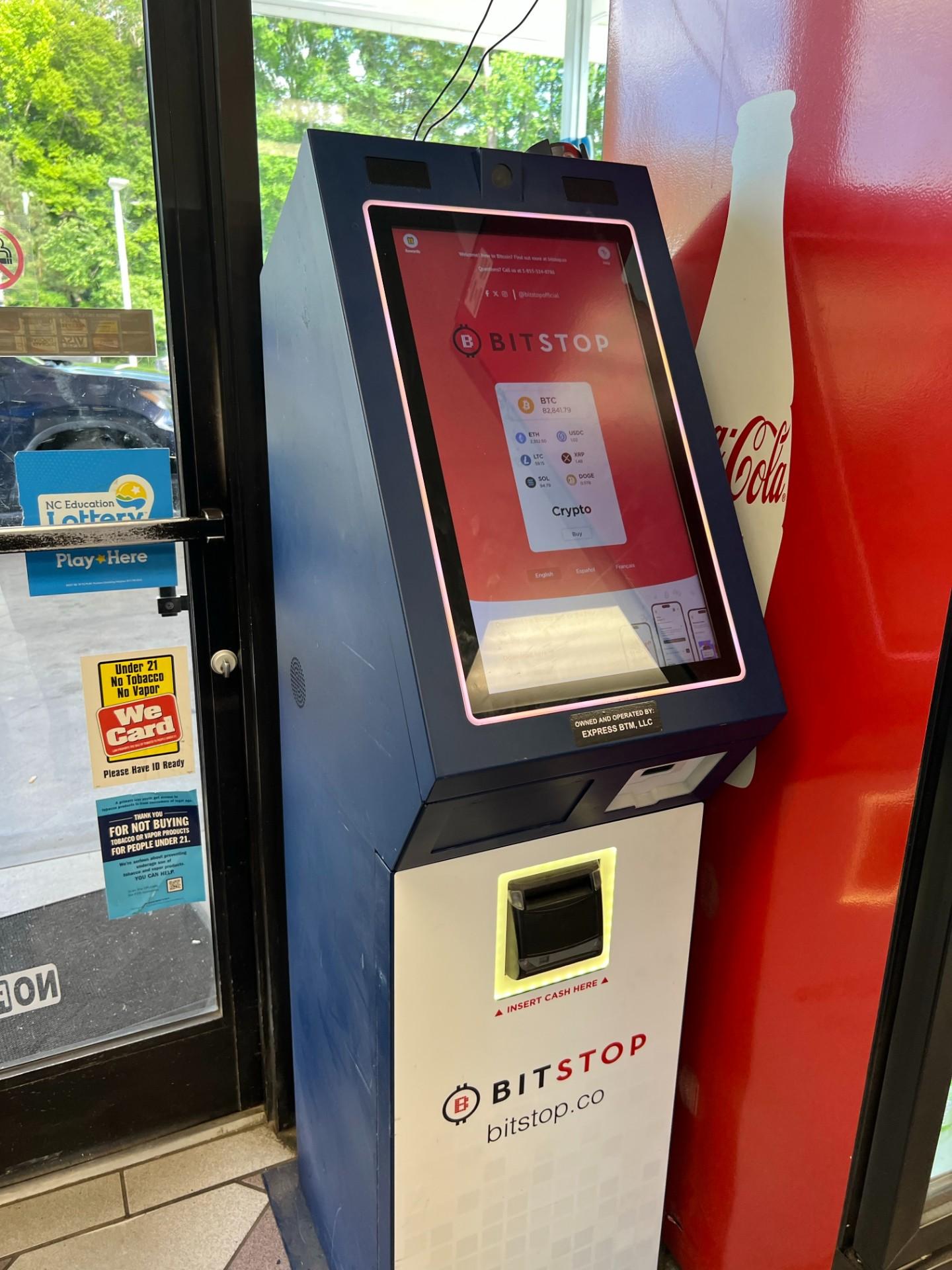Bitstop ATM at Speedezs Warrenton in Warrenton, NC